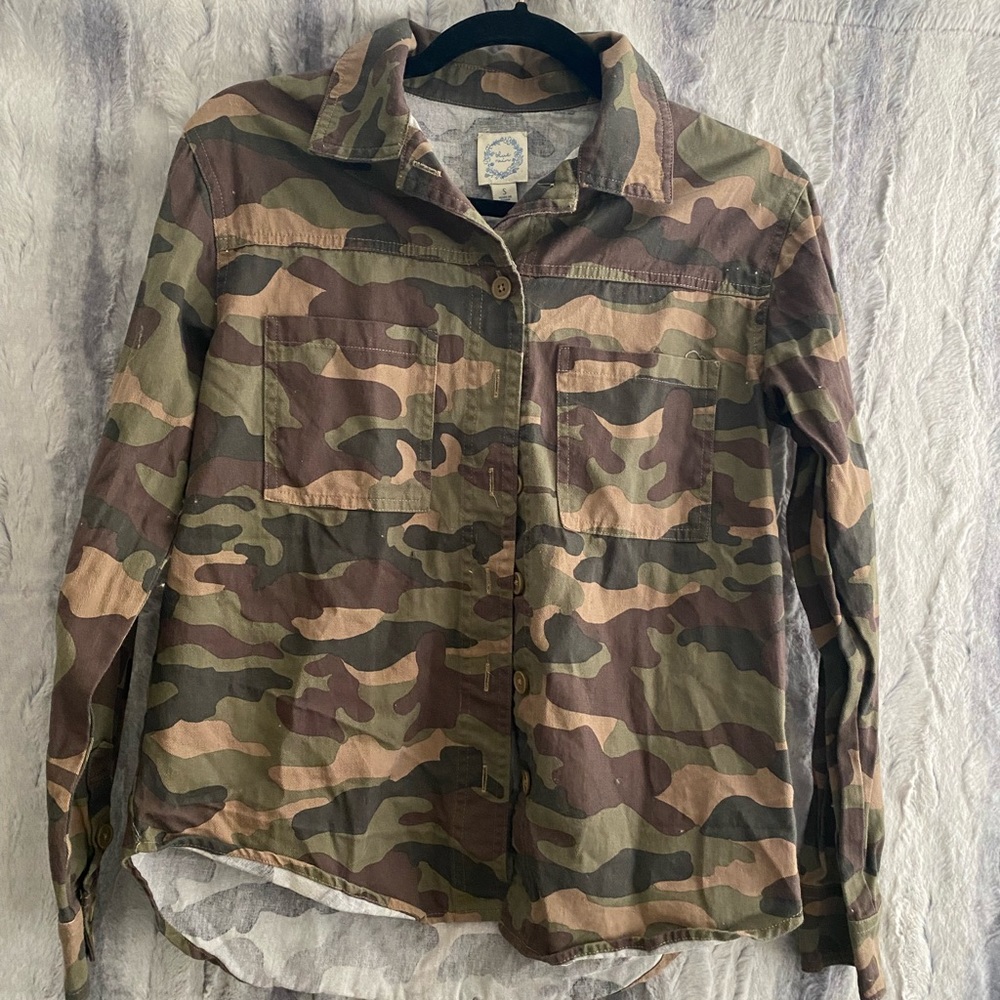 Blue Rain camo shirt bought from Francesca’s and never worn.